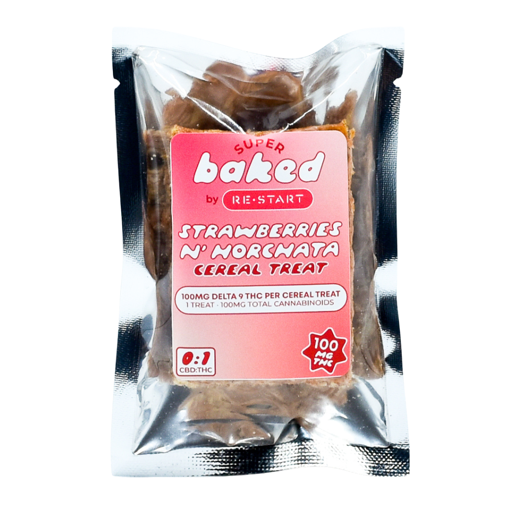 Delta 9 THC 100mg Strawberries n' Horchata Cereal Treats